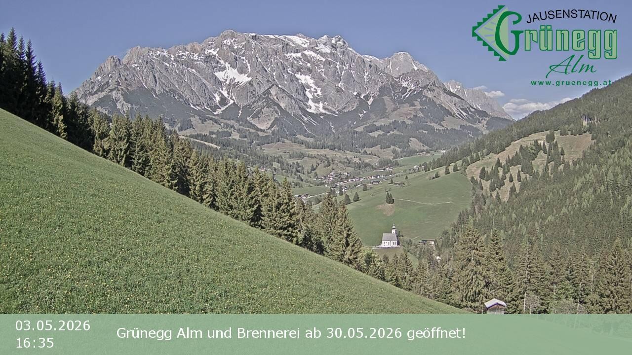 Archived image Webcam Dienten - View Grünegg Alm