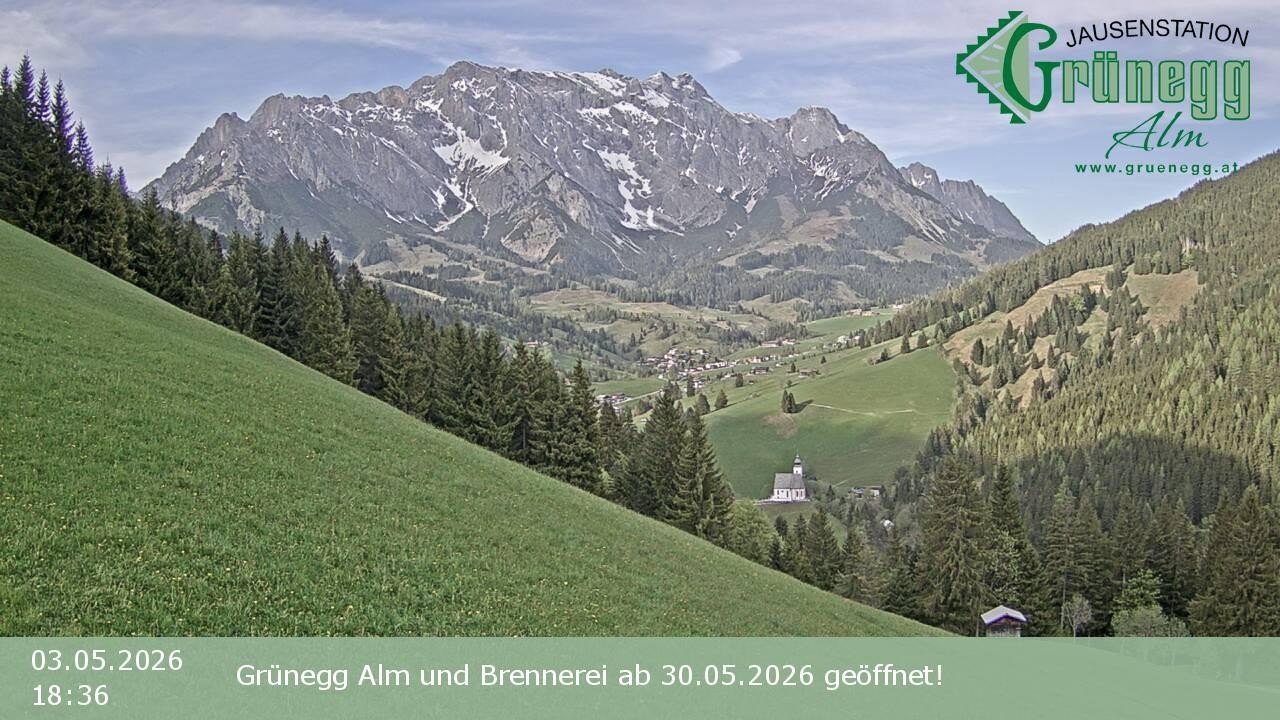 Archived image Webcam Dienten - View Grünegg Alm