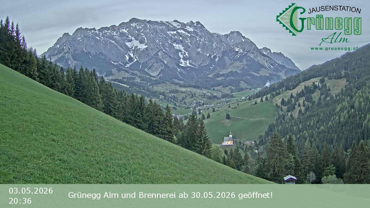 Archived image Webcam Dienten - View Grünegg Alm