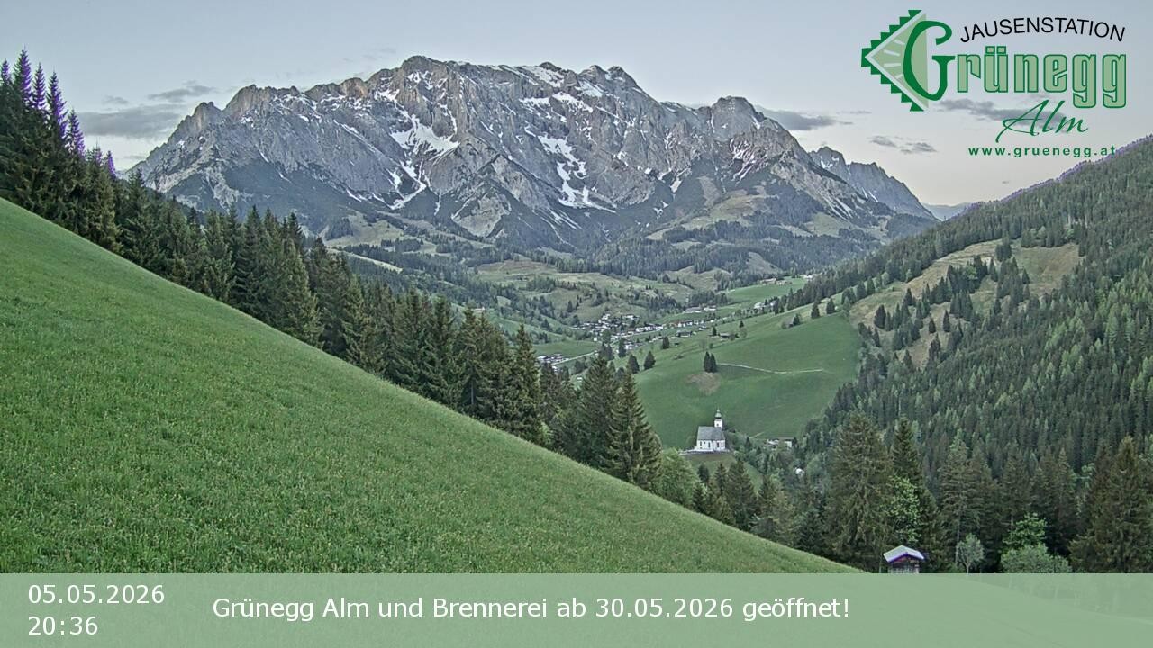 Archived image Webcam Dienten - View Grünegg Alm