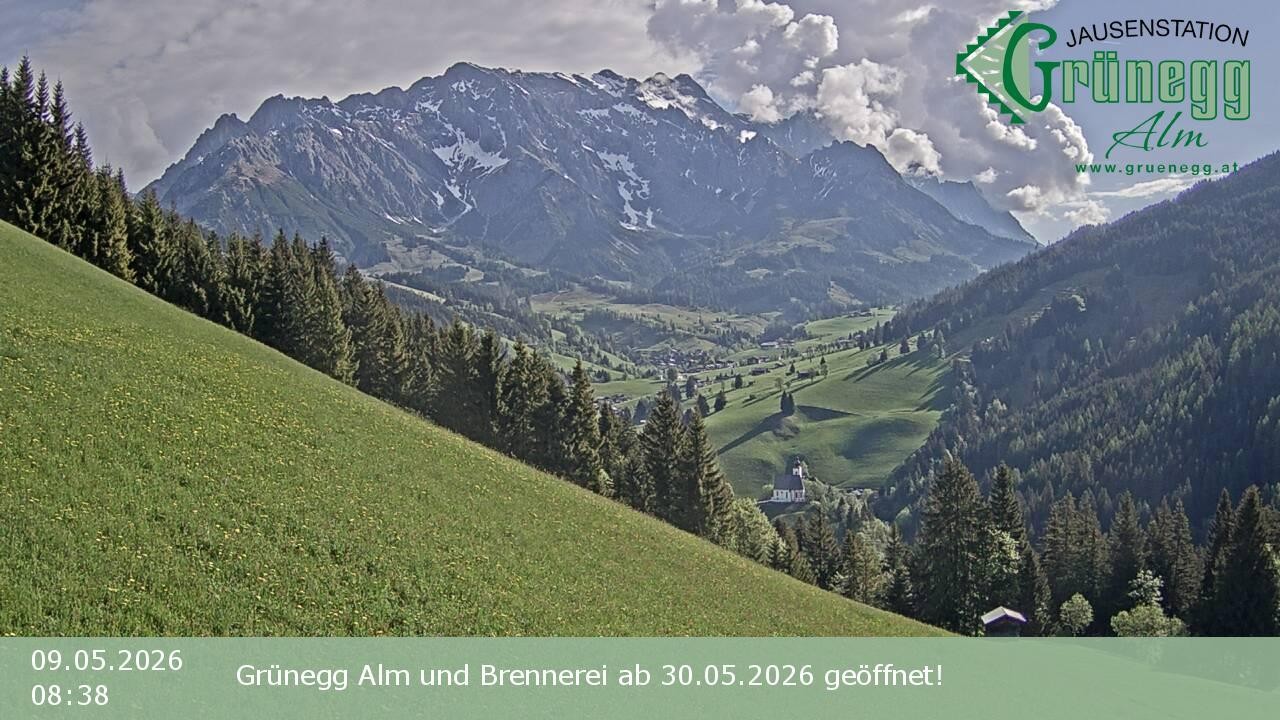 Archiv Foto Webcam Dienten: Ausblick Grünegg Alm