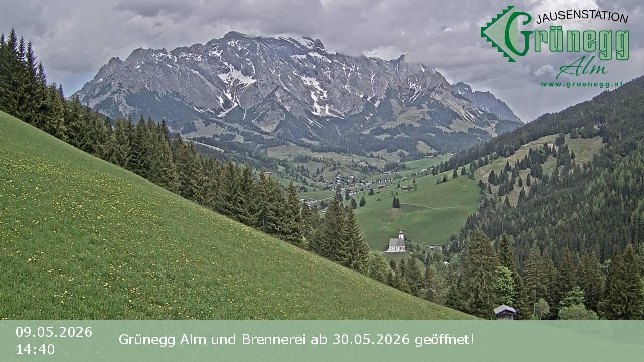 Archiv Foto Webcam Dienten: Ausblick Grünegg Alm