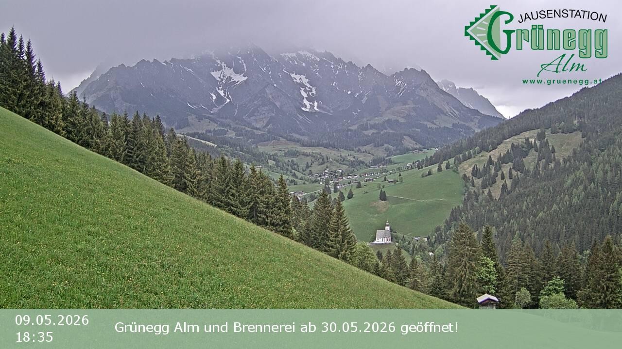 Archiv Foto Webcam Dienten: Ausblick Grünegg Alm