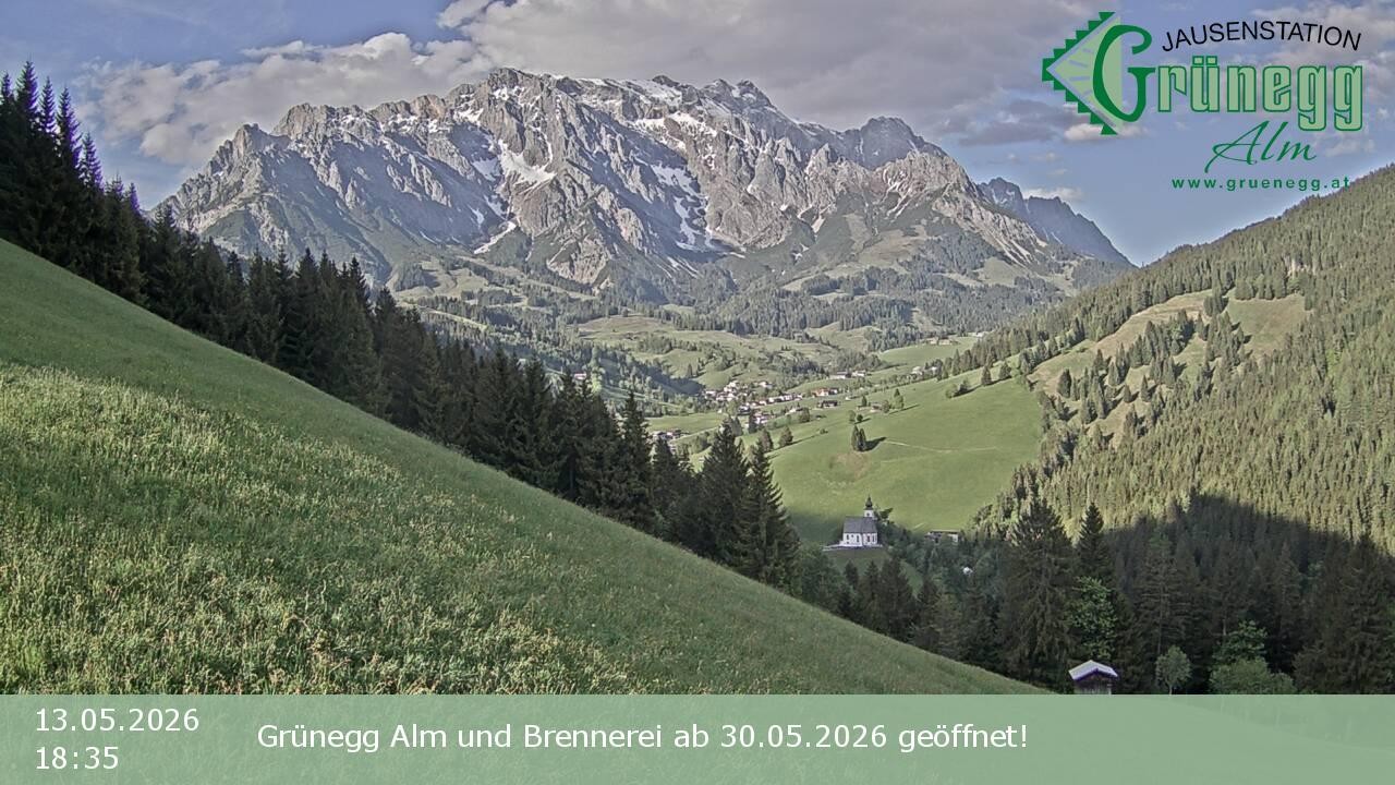 Archiv Foto Webcam Dienten: Ausblick Grünegg Alm