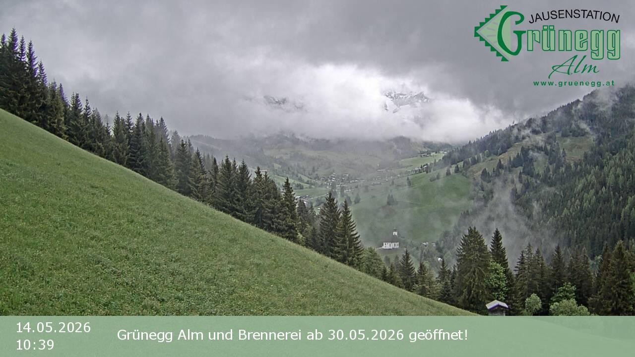 Archiv Foto Webcam Dienten: Ausblick Grünegg Alm