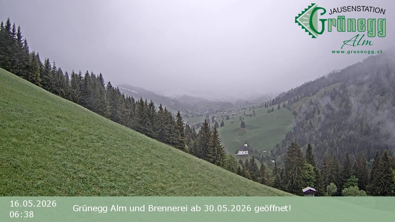Archived image Webcam Dienten - View Grünegg Alm