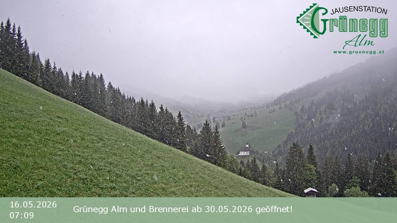 Archived image Webcam Dienten - View Grünegg Alm
