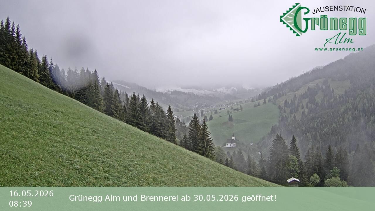 Archived image Webcam Dienten - View Grünegg Alm