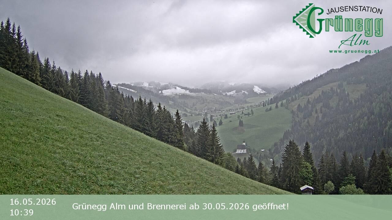 Archived image Webcam Dienten - View Grünegg Alm