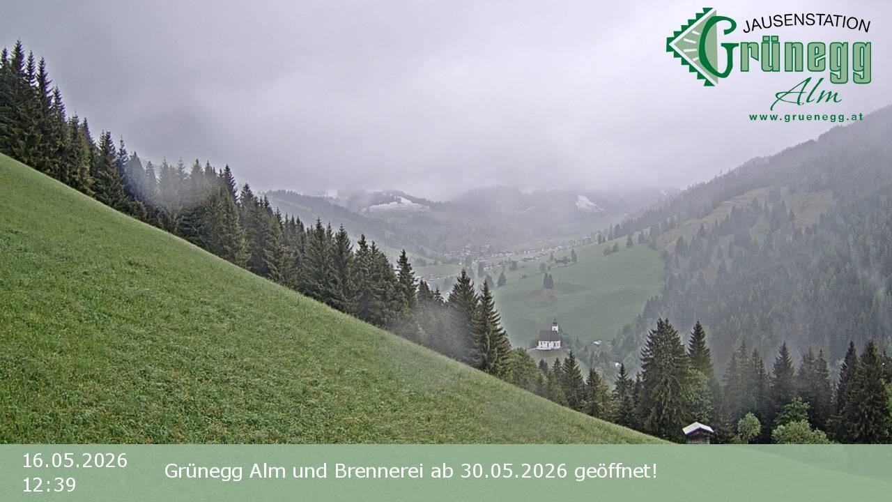 Archived image Webcam Dienten - View Grünegg Alm