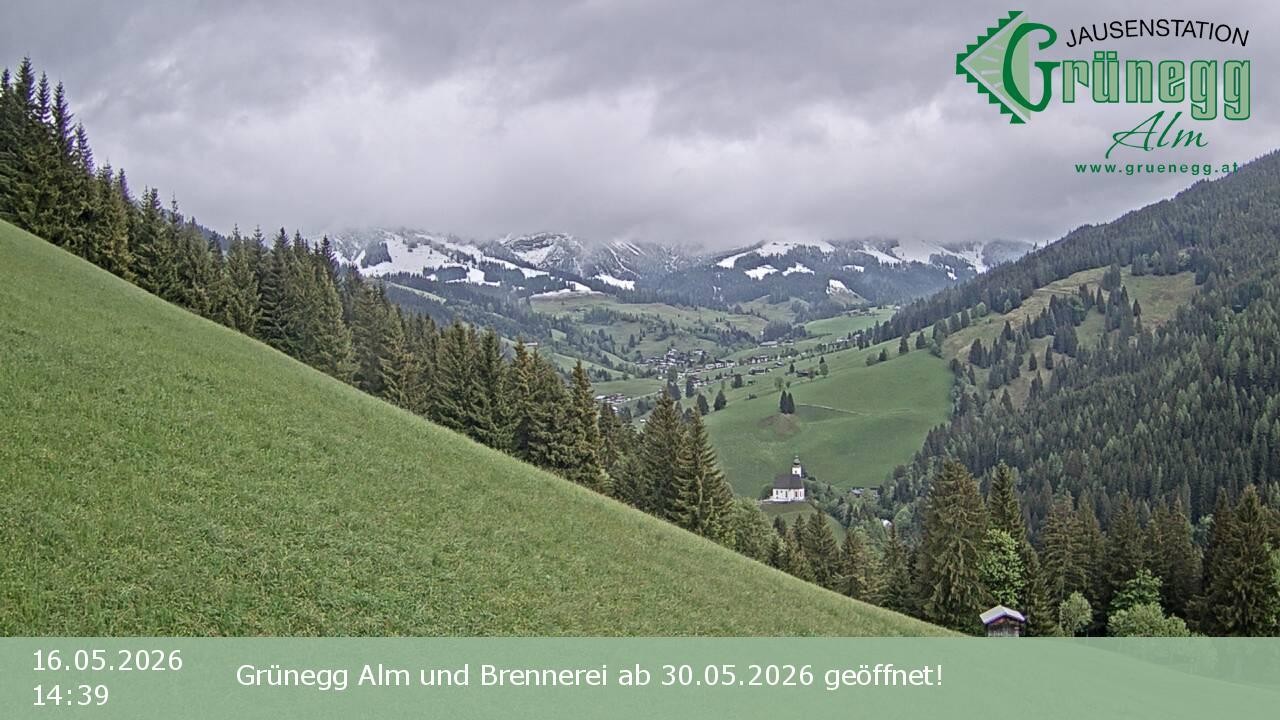 Archived image Webcam Dienten - View Grünegg Alm