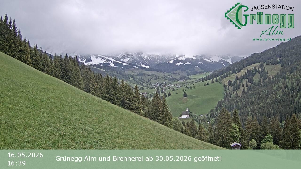 Archived image Webcam Dienten - View Grünegg Alm