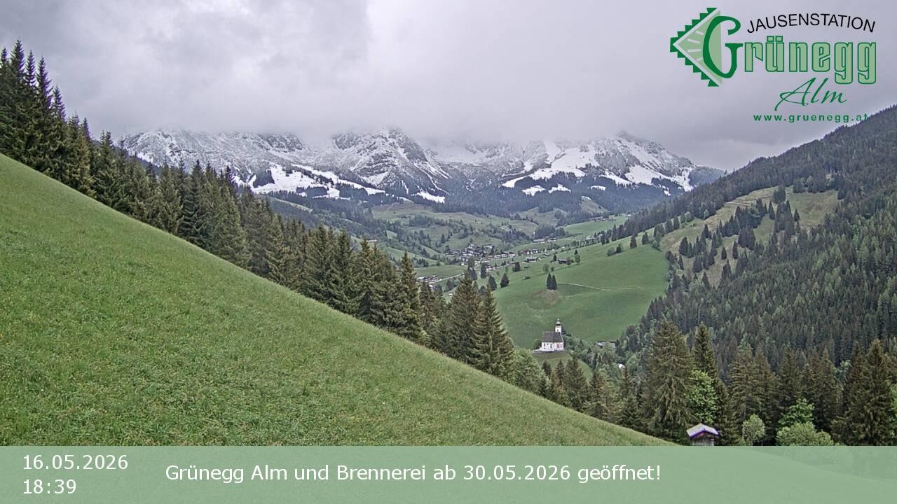 Archived image Webcam Dienten - View Grünegg Alm