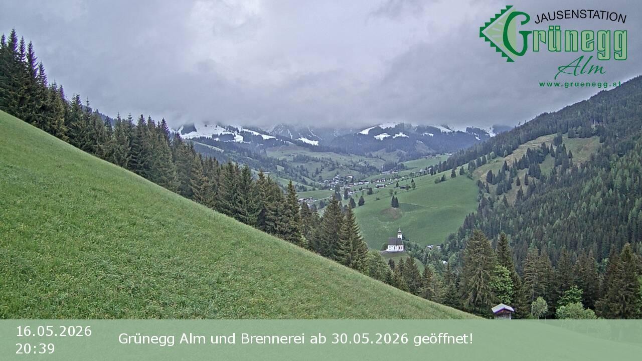 Archived image Webcam Dienten - View Grünegg Alm