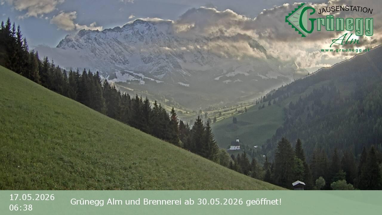 Archived image Webcam Dienten - View Grünegg Alm