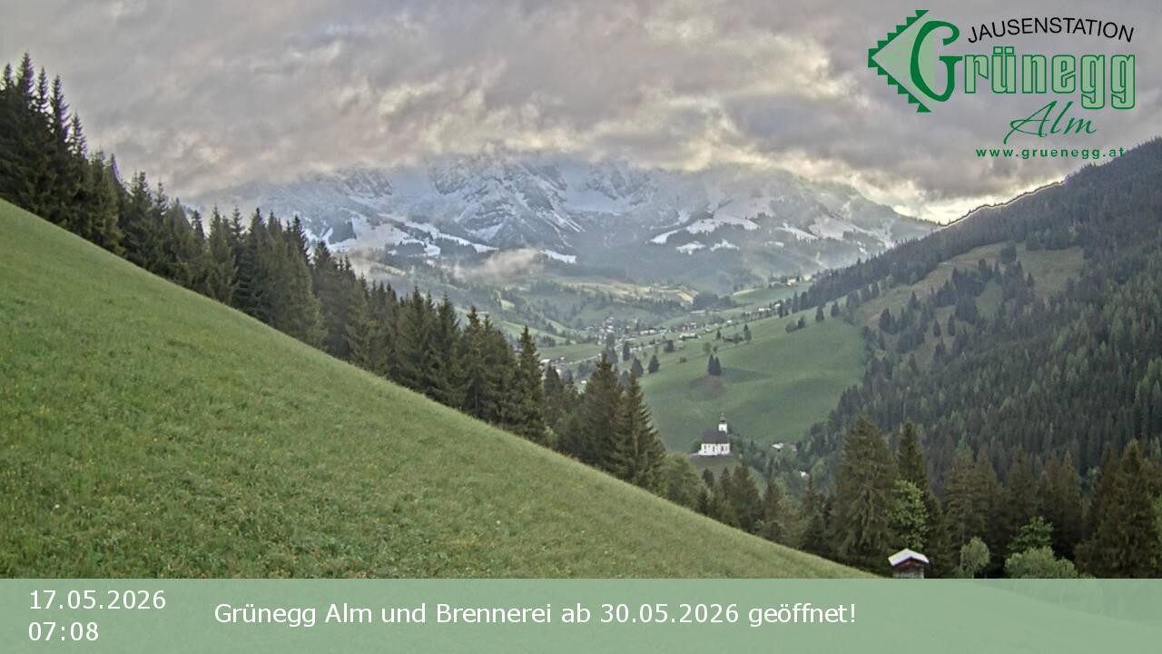 Archived image Webcam Dienten - View Grünegg Alm