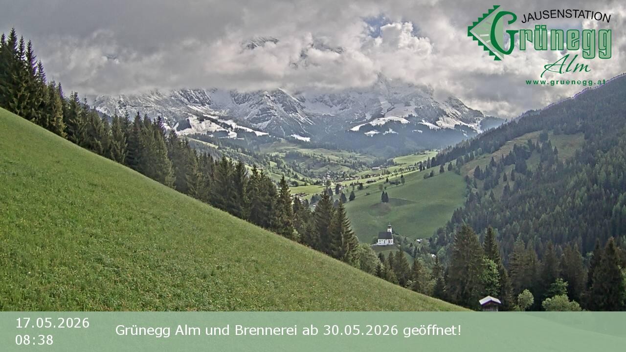 Archived image Webcam Dienten - View Grünegg Alm