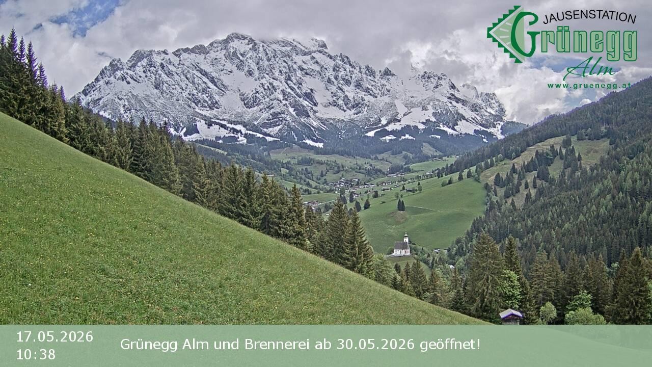 Archived image Webcam Dienten - View Grünegg Alm