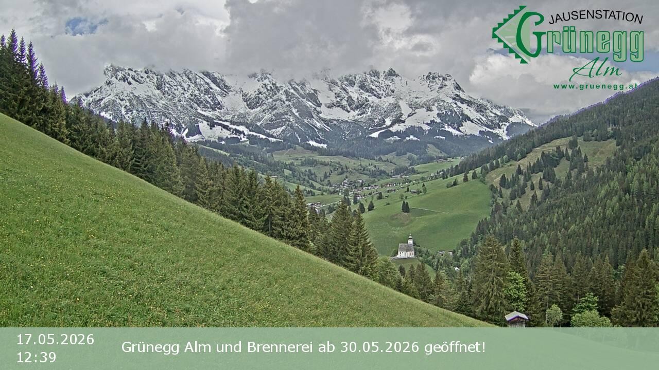 Archived image Webcam Dienten - View Grünegg Alm