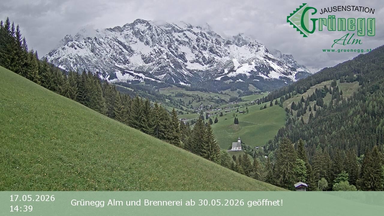 Archived image Webcam Dienten - View Grünegg Alm
