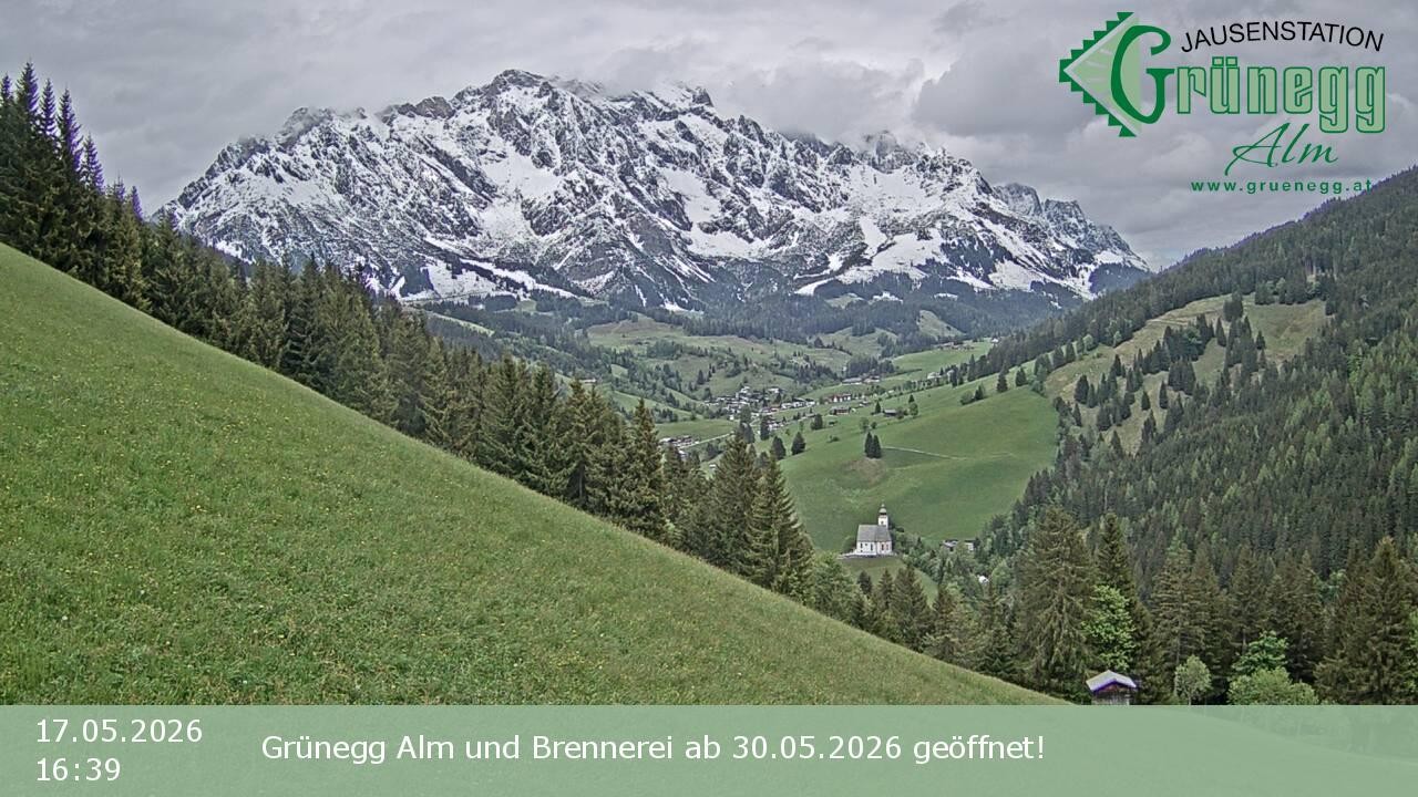 Archived image Webcam Dienten - View Grünegg Alm