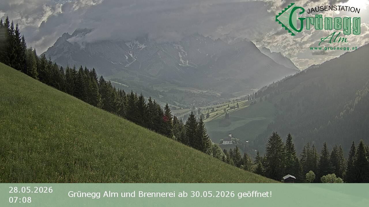 Archiv Foto Webcam Dienten: Ausblick Grünegg Alm