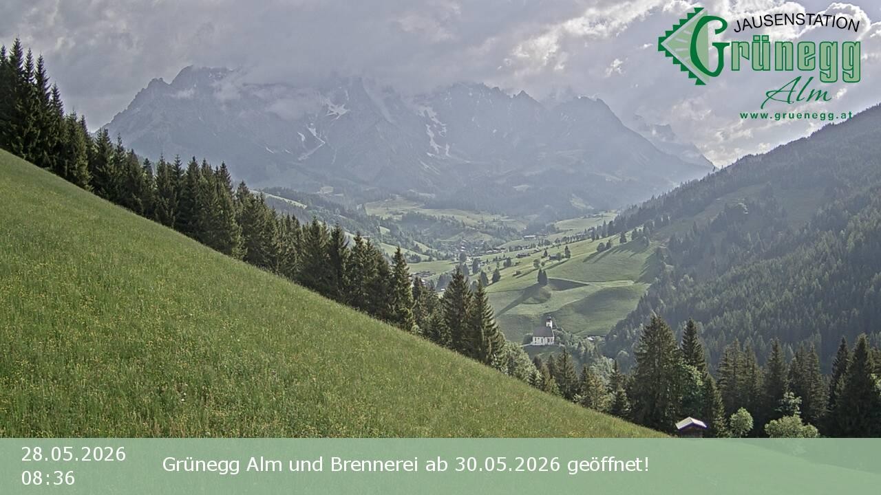 Archiv Foto Webcam Dienten: Ausblick Grünegg Alm