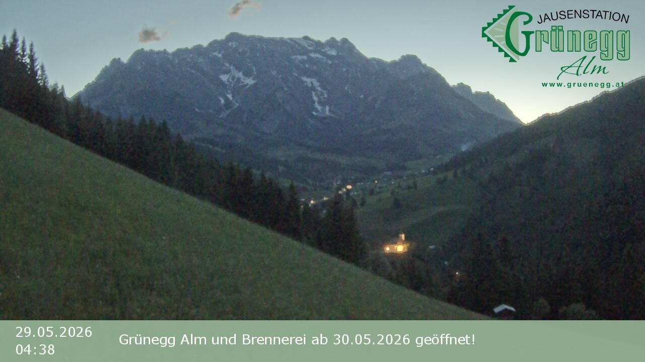 Archived image Webcam Dienten - View Grünegg Alm