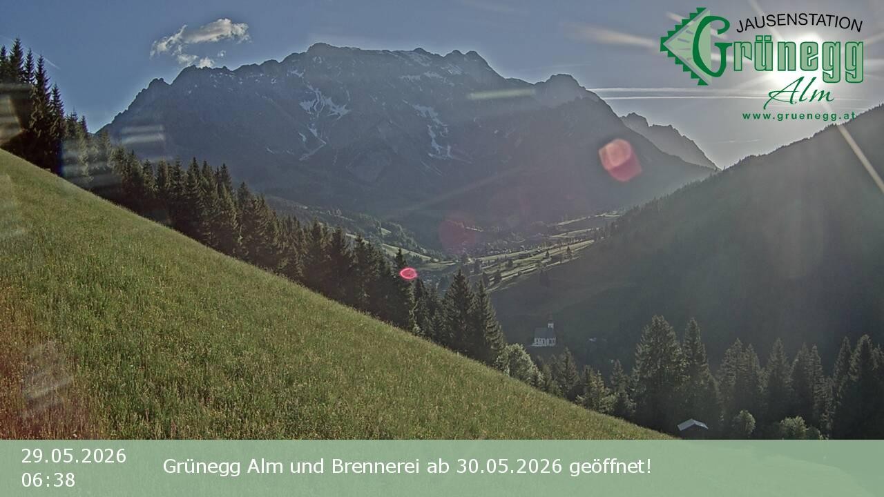 Archived image Webcam Dienten - View Grünegg Alm
