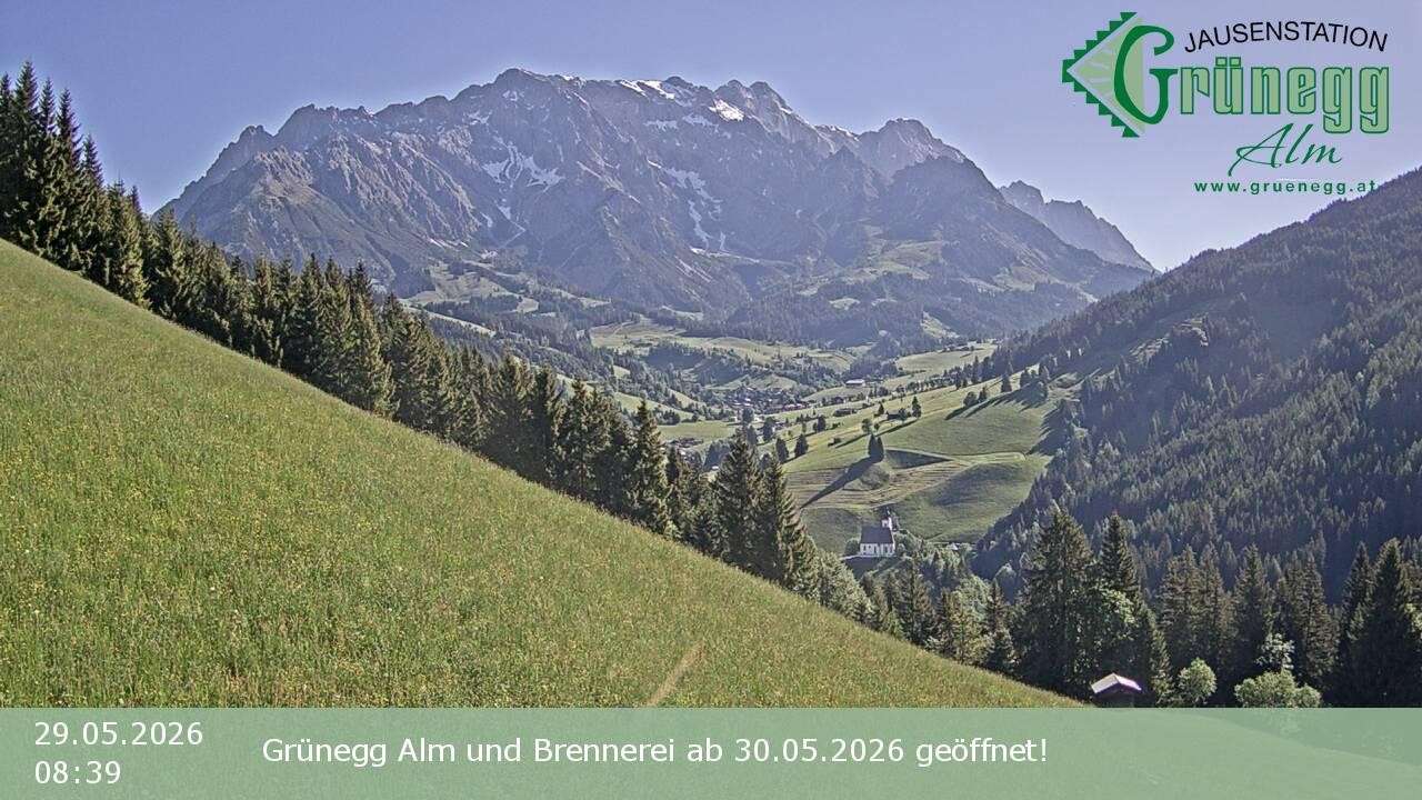 Archived image Webcam Dienten - View Grünegg Alm