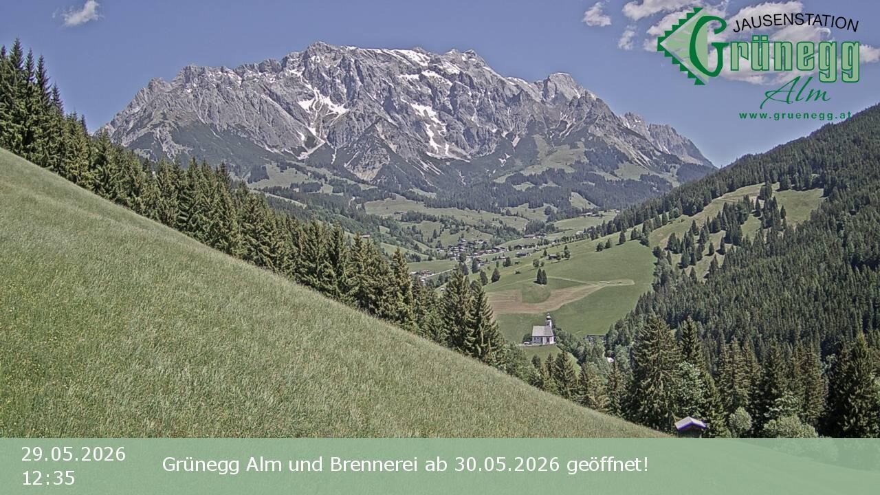 Archived image Webcam Dienten - View Grünegg Alm