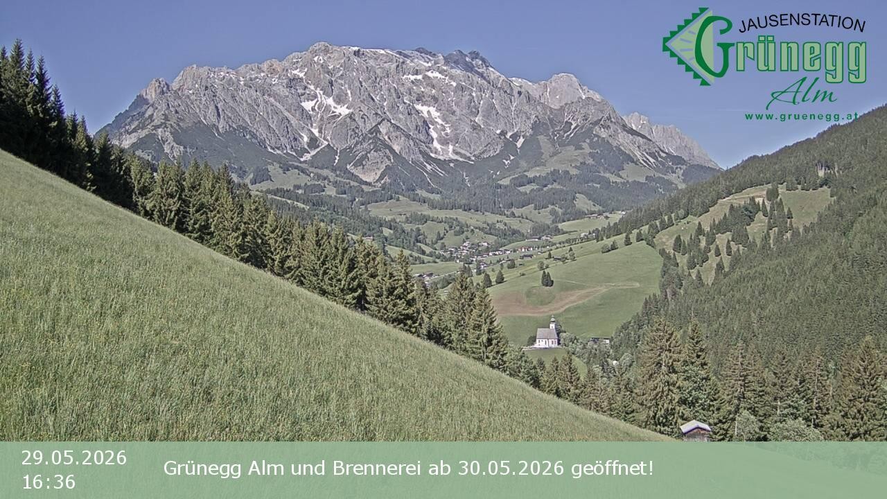 Archived image Webcam Dienten - View Grünegg Alm