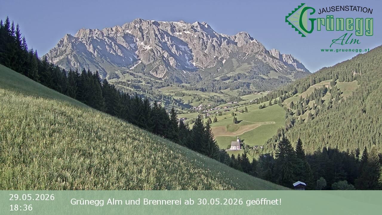 Archived image Webcam Dienten - View Grünegg Alm
