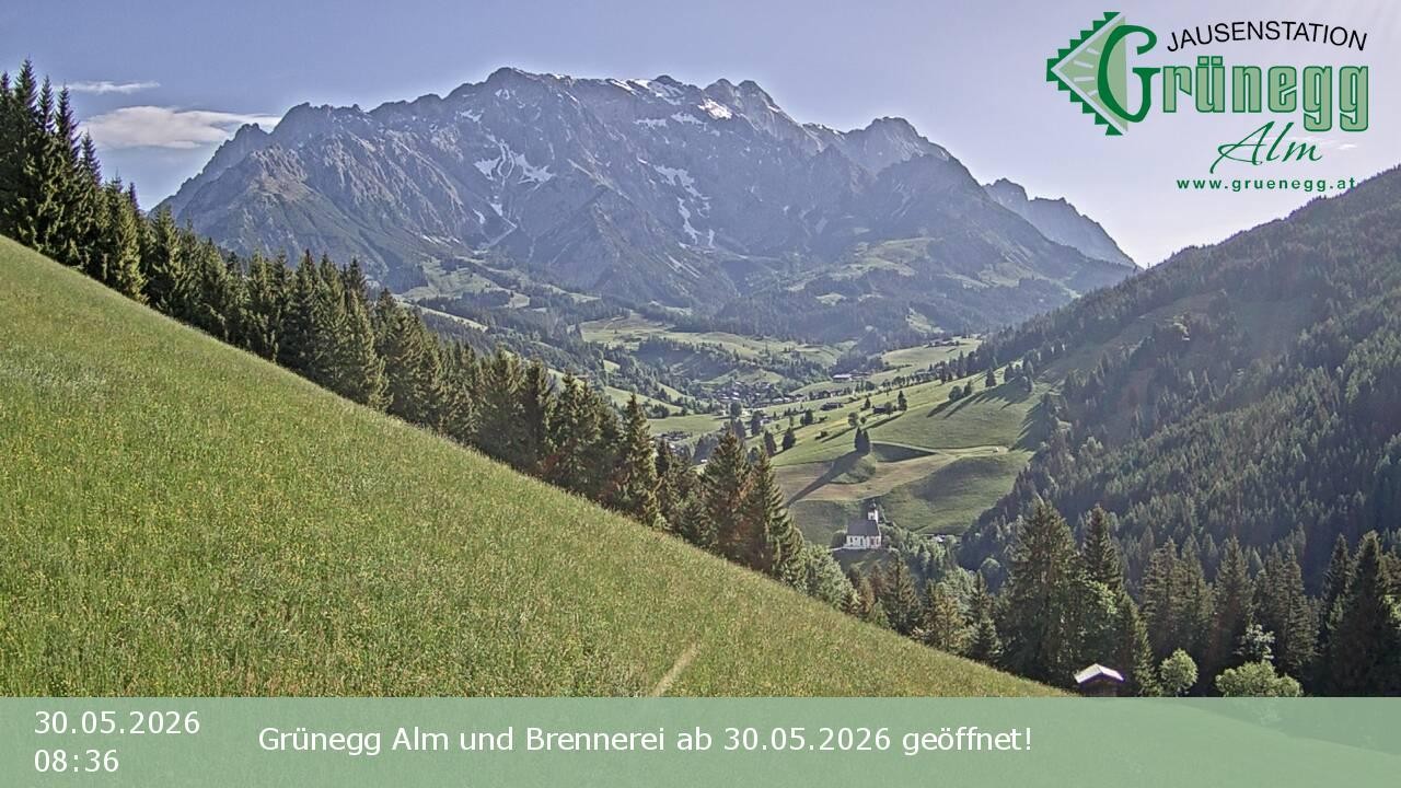 Archiv Foto Webcam Dienten: Ausblick Grünegg Alm