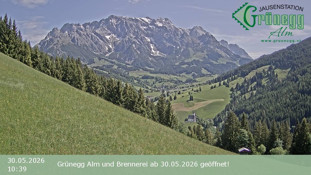 Archived image Webcam Dienten - View Grünegg Alm