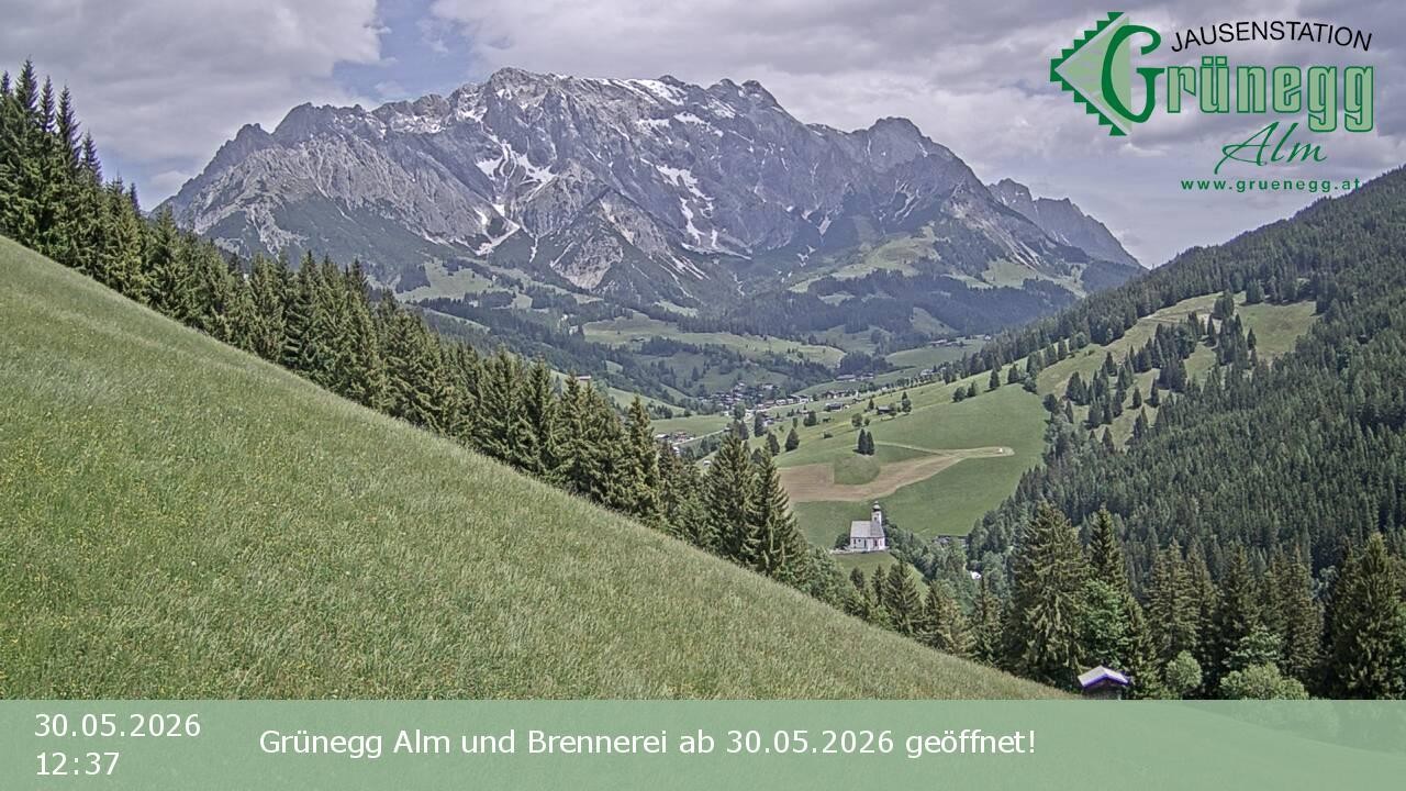 Archived image Webcam Dienten - View Grünegg Alm