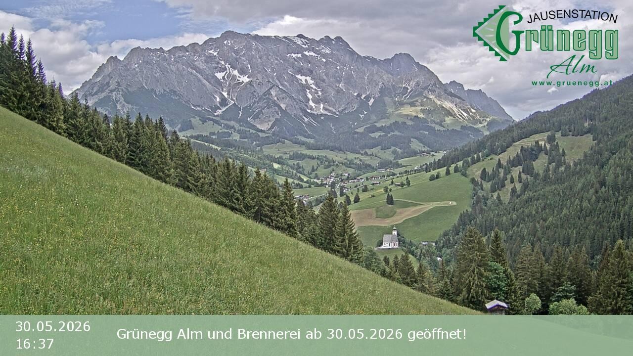 Archived image Webcam Dienten - View Grünegg Alm