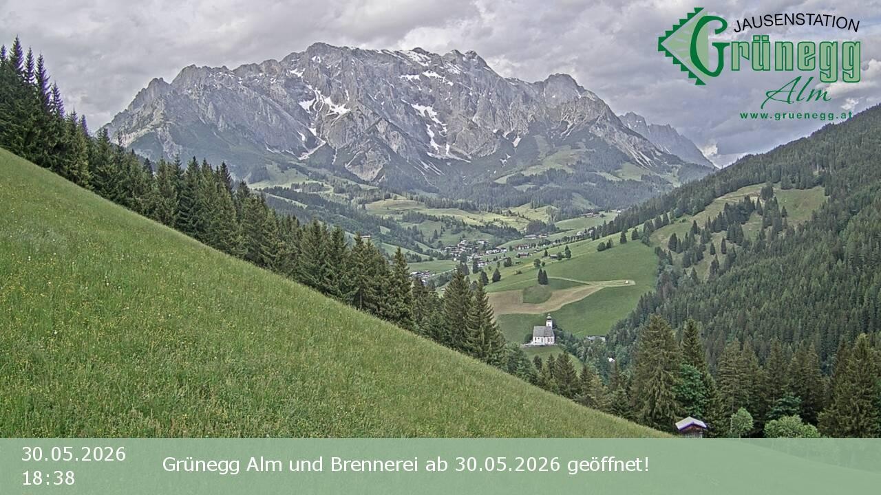 Archived image Webcam Dienten - View Grünegg Alm