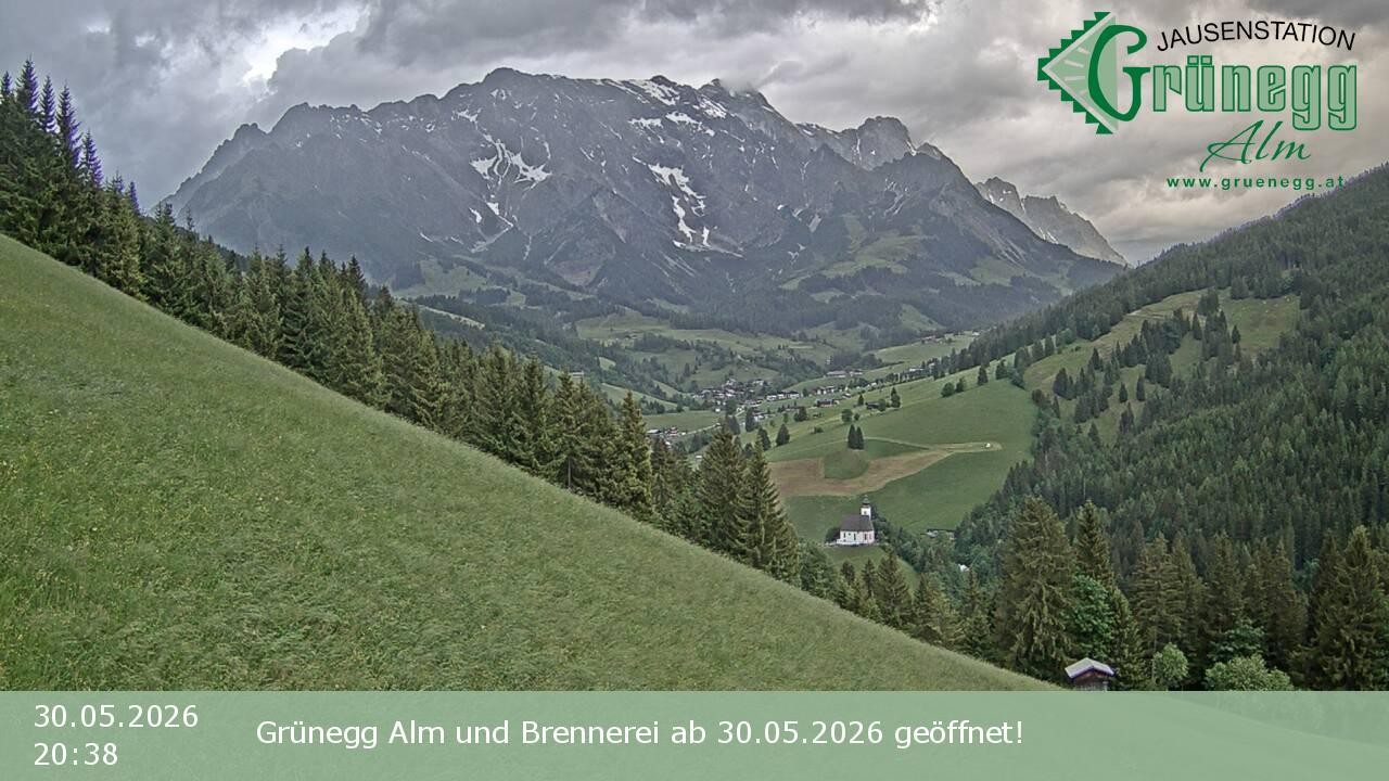 Archived image Webcam Dienten - View Grünegg Alm