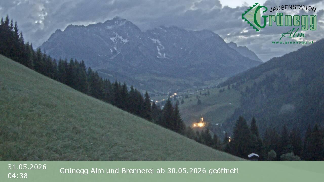 Archiv Foto Webcam Dienten: Ausblick Grünegg Alm