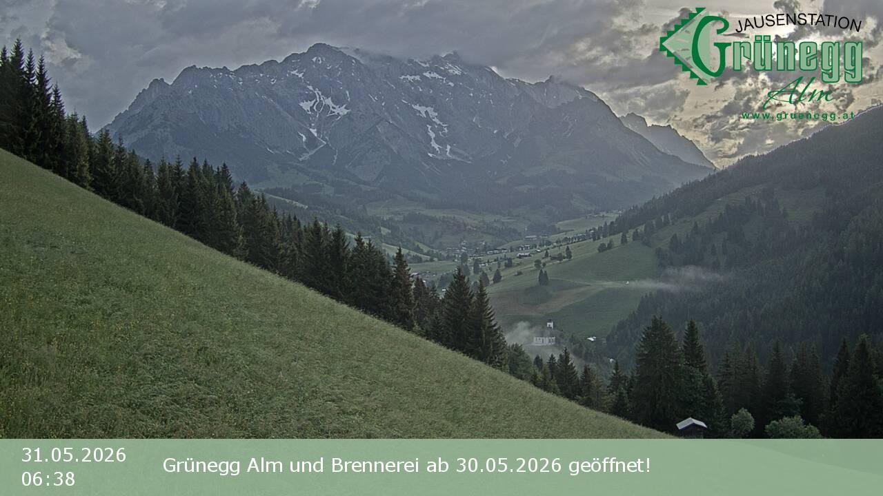 Archiv Foto Webcam Dienten: Ausblick Grünegg Alm