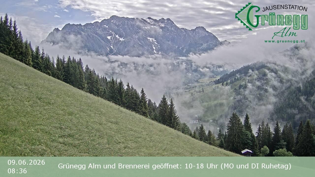 Archiv Foto Webcam Dienten: Ausblick Grünegg Alm
