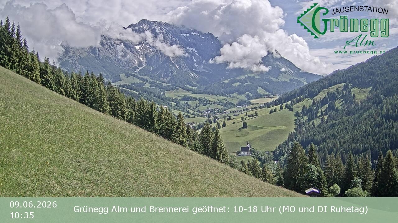 Archiv Foto Webcam Dienten: Ausblick Grünegg Alm
