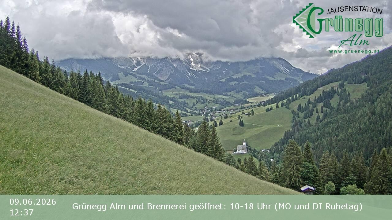 Archiv Foto Webcam Dienten: Ausblick Grünegg Alm