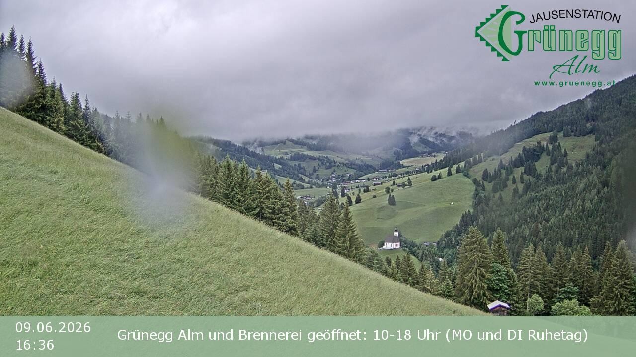 Archiv Foto Webcam Dienten: Ausblick Grünegg Alm