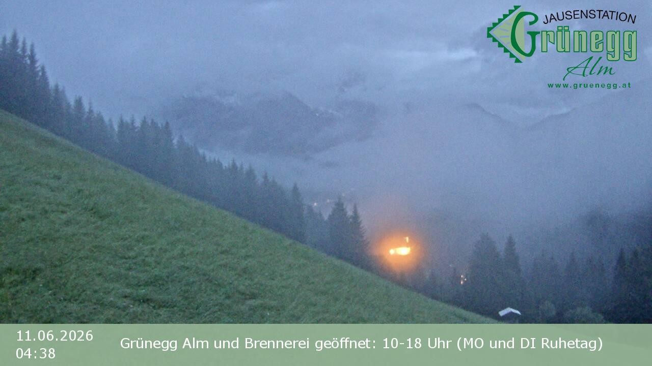 Archiv Foto Webcam Dienten: Ausblick Grünegg Alm