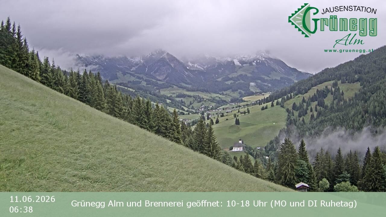 Archiv Foto Webcam Dienten: Ausblick Grünegg Alm