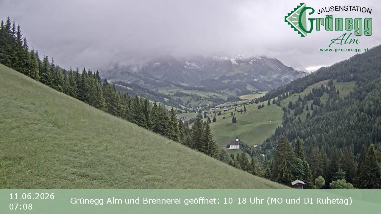 Archiv Foto Webcam Dienten: Ausblick Grünegg Alm