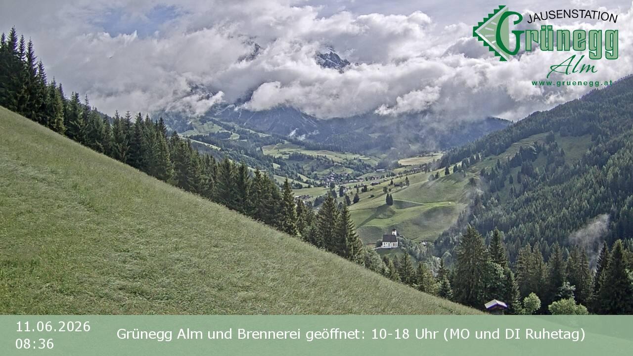 Archiv Foto Webcam Dienten: Ausblick Grünegg Alm