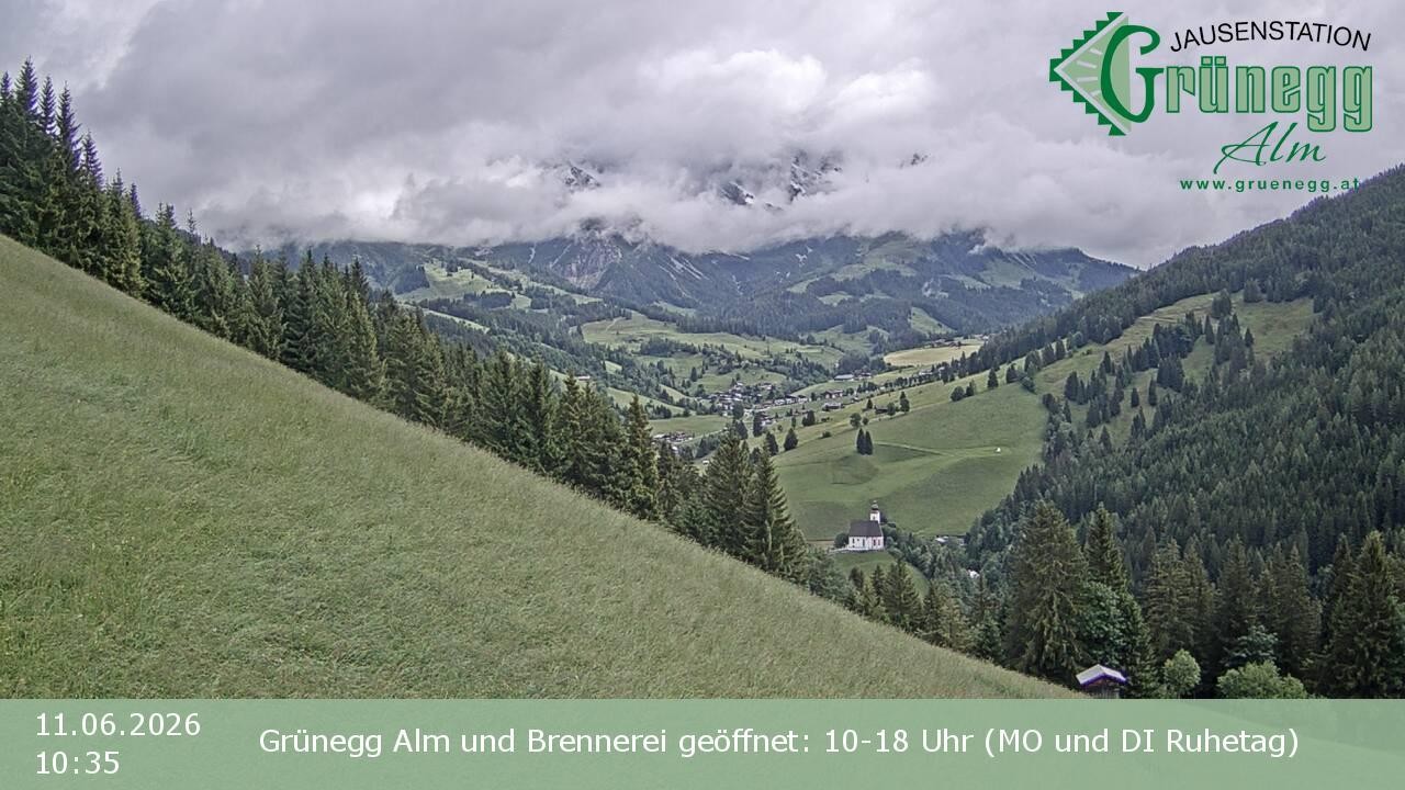 Archiv Foto Webcam Dienten: Ausblick Grünegg Alm
